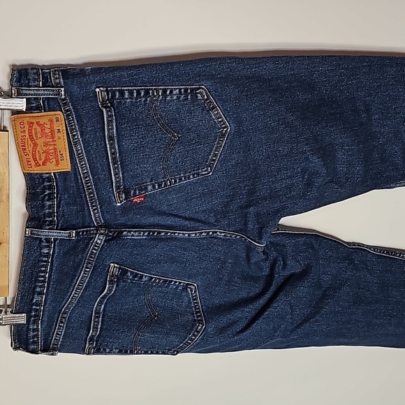 Levi's 514 dark wash 34x30 straight leg jeans - Picture 4 of 6